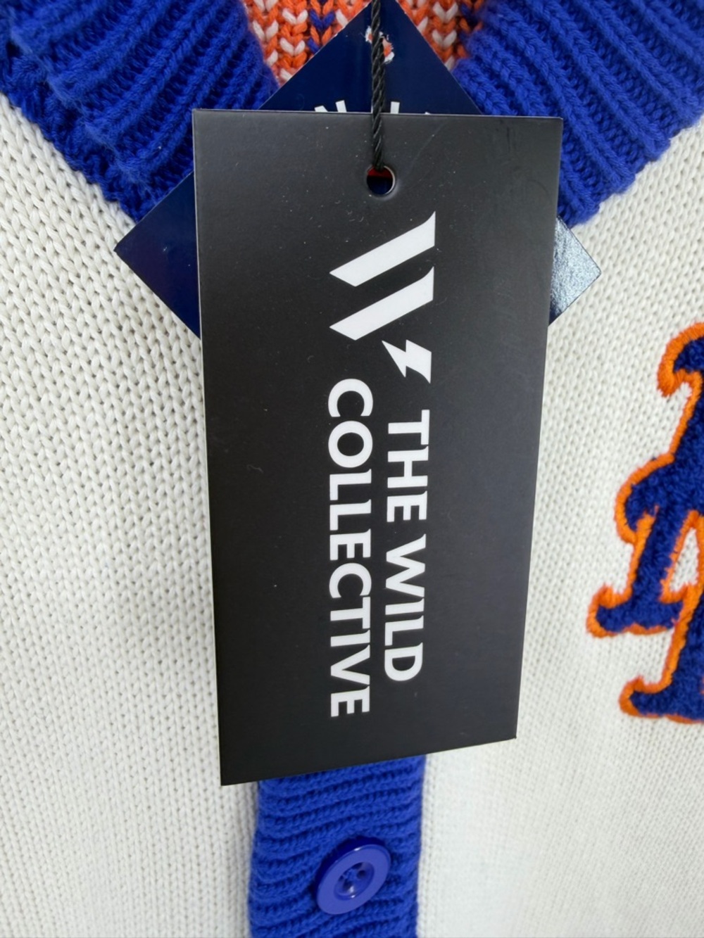 Anthropologie NWT The Wild Collective MLB NY Mets Cardigan Cotton Size XS - Picture 13 of 16